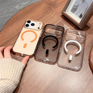 เคสโทรศัพท์ใสกันกระแทก ไม่เหลือง  แบบแม่เหล็กอัจฉริยะ สำหรับ iPhone 14 15 16 17 Pro <span class=keywords><strong>Max</strong></span>  วัสดุโพลีคาร์บอเนต - Product Image 2