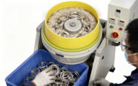 Machine de polissage centrifuge à disque humide et sec 18L pour roulements en acier inoxydable, longue durée de vie, polisseuse de bijoux et de bagues, 0,75 kW