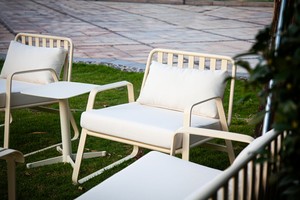 Linear Single-Seater Aluminum Alloy <b>Garden</b> <b>Chair</b>-Outdoor Minimalist Design Waterproof & Durable - Product Image 2