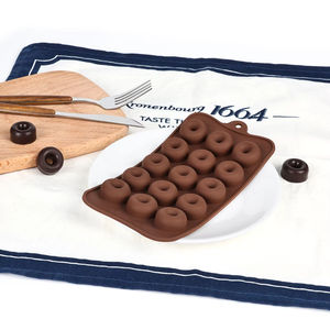 Reusable 15-Hole <b>Silicone</b> <b>Tool</b> 3D Heat Resistant Baking Molde Sustainable Chocolate Mold for Cake Number - Product Image 5
