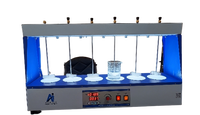 Floculateur numérique de laboratoire Amaze avec capacité de 6 flacons, affichage LED, alimentation 220V et protection IP55 pour les tests d'échantillons d'eaux usées