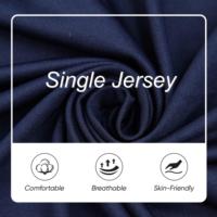 Tissu jersey tricoté en trame léger, teint uni, extensible, résistant à l'abrasion, séchage rapide, 160 g/m², 94 % polyester, 6 % élasthanne, pour femme, OEM