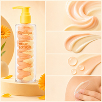 Lotion corporelle hydratante OEM à la calendula et à la guimauve, enrichie en acide hyaluronique, texture crème glacée, hydratant corporel couleur arc-en-ciel