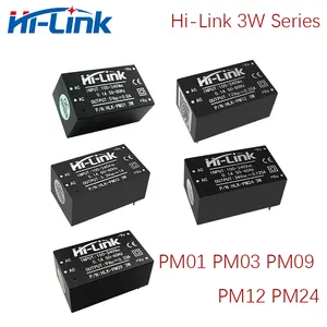 HLK-PM01HLK-PM03 HLK-PM12 AC-DC 220V עד 5V/3.3V/12V מיני מודול ספק כוח, מודול ספק כוח מתג ביתי חכם