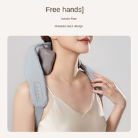 Masajeador Eléctrico de Cuello con Compresión Caliente y Amasamiento, Tipo Chal, Recargable por USB, 3 Niveles, Función Musical, Cómodo