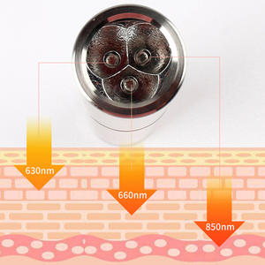 Lampe torche infrarouge transfrontalière à lumière rouge 630+660+850nm, LED en acier inoxydable, rechargeable USB-C, lampe portative - Product Image 2