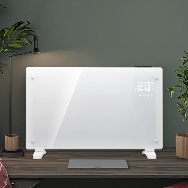 OEM Wholesale Energy Saving Freestanding Convector Radiator Electric Convection Glass Panel Heater With Digital Thermostat