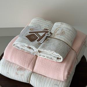 Colorido burbuja estilo Instagram estilo fresco doble capa Algodón puro edredón lavado hilo arrugado ropa <span class=keywords><strong>de</strong></span> cama <span class=keywords><strong>de</strong></span> cuatro piezas bebés - Product Image 3