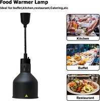 Lampe chauffante télescopique infrarouge en cuivre à tête unique réglable, suspension pour buffet alimentaire, barbecue, table à manger, maison