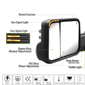 Rétroviseur latéral chauffant électrique de haute qualité avec clignotant pour 2500 3500 2019-2022, état neuf, noir - Product Image 4