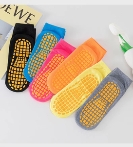 Custom Non-Slip Anti-Slip Trampoline Jump <strong>Grip</strong> <strong>Socks</strong> for <strong>Kids</strong> and Adults with Logo on Bottom for Youth - Product Image 4
