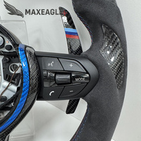 Volant personnalisé en cuir et fibre de carbone forgée pour BMW F10 F18 F11 M6 M3 M4 M5 F20 F30 M5 F90 F80 F82 M2 F87