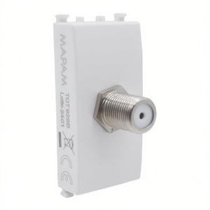 Conector Hembra para TV Satelital Blanco, Compatible con Receptor Satelital Vimar Ark - Product Image 3