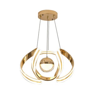 <span class=keywords><strong>Suspension</strong></span> LED moderne XinQiLai pour <span class=keywords><strong>salon</strong></span>, hauteur réglable, finition dorée, aluminium et silicone, petite taille, télécommande - Product Image 1