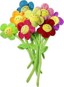 Ramo de flores de felpa Artificial flexible para fiesta de cumpleaños, flores de margaritas con sonrisa - Product Image 2