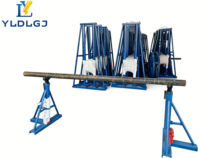 Soporte para Bobinas de Cable de Acero de Alta Resistencia YILI, Soporte Hidráulico Ajustable de 10T para Bobinas de Cable, Soporte para Bobinas de Alambre, Industria de Telecomunicaciones y Energía
