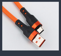 Cable trenzado de nailon de carga rápida 6A para Apple Micro tipo C, nuevo estilo, naranja, azul, blanco y negro