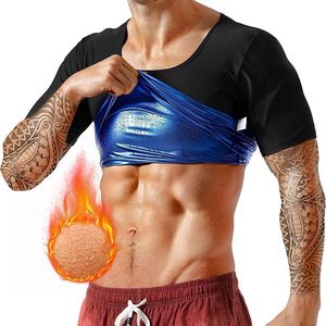 Gilet de maintien pour homme à manches courtes, amincissant pour l'abdomen, combinaison de sudation fitness S M L XL XXL 3XL 4XL 5XL 6XL 7XL - Product Image 1