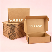 Boîte de colisage en papier kraft écologique et durable avec logo personnalisé, boîte cadeau pliable naturelle