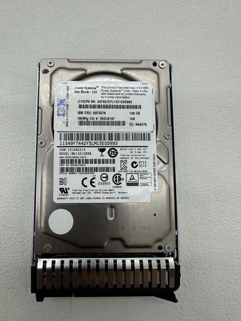 00FX876 146GB 15K RPM SAS SFF-3 Disk Drive