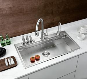 Évier de cuisine encastré à cuve unique en acier inoxydable 304 — Insonorisant, directement de l'usine OEM - Product Image 2