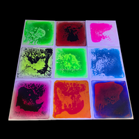 Piso Luminoso LED Recargable con Cambio de Color RGB para Discotecas, Baldosas de Gel LED para Juegos Sensoriales y Aprendizaje Infantil