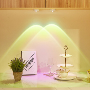 Luce notturna del <span class=keywords><strong>tramonto</strong></span> senza fili proiettore arcobaleno lampada da parete per la casa alimentato a batteria per camera da letto armadio da cucina - Product Image 4