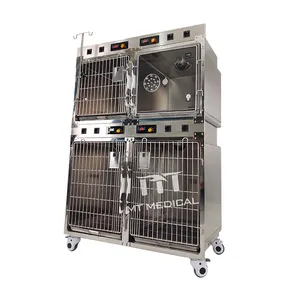 MT Medical Veterinary Metal ICU Pet Incubator Cage for Vet Dog Hospital & Clinic Inpatient Oxygen Room Power Supply Cage