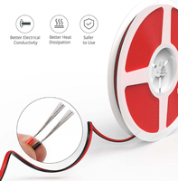 Câble de haut-parleur haute performance 12 AWG 2 conducteurs torsadés rouge/noir isolé PVC SAE J 1128/1995 pour 2*3.3mm jumelé
