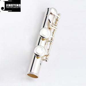 2023 Jingying Music 16 agujeros cerrados E-key curvado especial cobre blanco plateado <span class=keywords><strong>flauta</strong></span> - Product Image 4