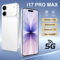 Teléfono Inteligente 5G de Alta Calidad, Nuevo I17 Pro, Teléfono Móvil Económico con 16GB de RAM + 1TB de ROM, Android Deca Core