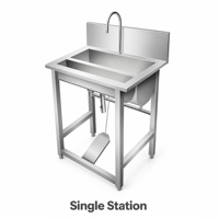 Wastafel Dapur Stainless Steel 201/304 Komersial, Custom Double Three Sink, Finishing Brushed Matt, Kaki Tinggi Dapat Disesuaikan