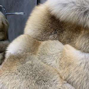 Áo khoác lông cáo thật mùa đông 2025, áo khoác lông cáo ngắn, áo khoác lông cáo vàng nữ - Product Image 5