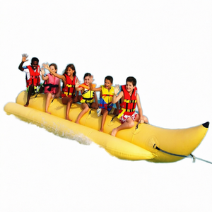 Bote Inflable de PVC Amarillo en Forma de Plátano, 5.4x1.2m, para 5-10 Pasajeros, para Uso en Mar, Lago o Resort - Product Image 1