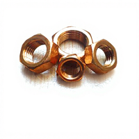 Mur baut perunggu Yushung kualitas kelautan C65100 silikon perunggu, ukuran 1/4", 5/16", 3/8", 7/16", 1/2", 5/8", 3/4", 7/8", 1 ANSI/ASME B18.2.2