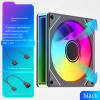 Ventilateur de refroidissement pour boîtier PC MQ 12cm Prism 7 Pro, synchronisation ARGB, contrôle de température PWM, ventilateur de radiateur pour ordinateur de bureau