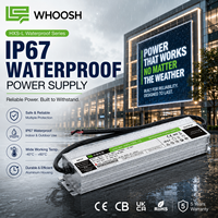 HXS-150L-12 Transformador de Alimentación Delgado sin Ventilador AC-DC LED para Exteriores 150W 12.5A 12V DC de un Solo Driver para Iluminación y Señalización IP67 Impermeable