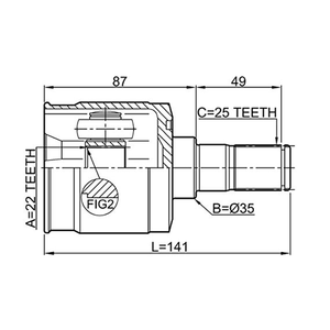 Ap01 — Joint CV intérieur de système de Transmission automobile, pour Hyundai Accent 49500-1C250 - Product Image 2