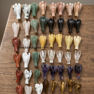 งานฝีมือแกะสลักรูปนางฟ้าจากหินออบซิเดียนลายเกล็ดหิมะ หินกึ่งมีค่าธรรมชาติ สำหรับตกแต่งบ้าน - Product Image 2