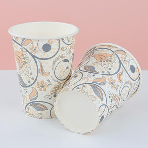 แก้วกาแฟกระดาษรักษ์โลก พิมพ์โลโก้ได้ รีไซเคิลได้ ย่อยสลายได้ สำหรับเครื่องดื่มร้อน ลาเต้ <span class=keywords><strong>แบบ</strong></span>นำกลับ โรงงานผลิตโดยตรง - Product Image 1