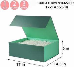 Caja de Regalo Grande Verde, Caja de Regalo de Lujo para Regalos con Tapa de Cierre Magnético, Plegable, Incluye Tarjeta, Cinta y Papel de Seda - Product Image 2