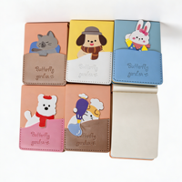 Cuaderno de Cuero PU A7 con Diseño de Animalito, 100 Hojas, Diario de Bolsillo