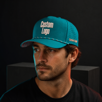 Casquette de golf à 5 panneaux avec logo personnalisé en PVC caoutchouc, casquettes de baseball imperméables, casquettes de sport