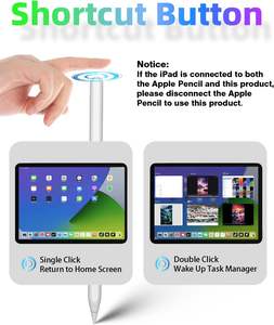 Doppelklicken Sie auf die Taste, um das Multitasking-Menü zu öffnen. Doppelklicken Sie auf die Taste, um ein Screenshot aufzunehmen. Magnetischer, neigbarer Schreibstift für iPad und Tablet. - Product Image 2