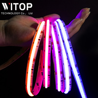 SPI WS2811 RGB pleine couleur 12mm cuivre COB LED bande haute densité 720Leds/m DC24V 10 W/M Flexible USB