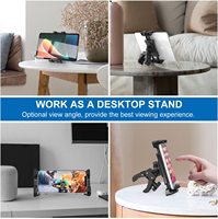 Support de tablette iPad pour vélo, tapis de course, réglable, universel, rotation à 360°, compatible avec bureau et usage domestique