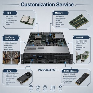 Dell PowerEdge R720 Dual-Socket 2U Rack-Server Skalierbarer Speicher Virtualisierung ERP-Datenbank Cloud-Computing Rackmount-Server - Product Image 5