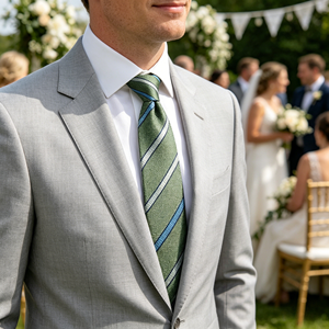 Custom <b>Ties</b> for Men Stripe <b>Tie</b> Classic Necktie for Formal Wedding Business Party - Product Image 1