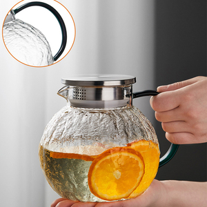 Jarra <span class=keywords><strong>de</strong></span> Vidrio con Filtro <span class=keywords><strong>de</strong></span> Acero Inoxidable y Tapa, Resistente al Calor, <span class=keywords><strong>de</strong></span> Borosilicato, para Té <span class=keywords><strong>de</strong></span> Frutas, <span class=keywords><strong>de</strong></span> Gran Capacidad - Product Image 2