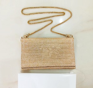 Nouveau coffret cadeau d'été comprenant un sac en paille doré de grande capacité, un sac à main pour femme, une trousse de maquillage et une trousse de toilette. - Product Image 3